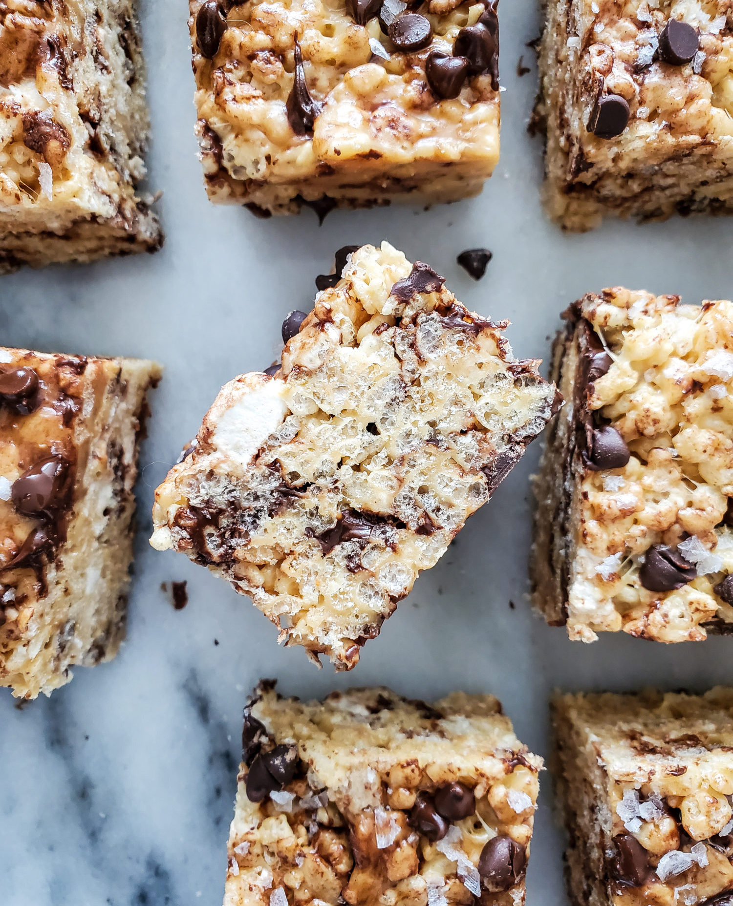 Peanut Butter and Chocolate Chip Rice Crispy Squares | The ...