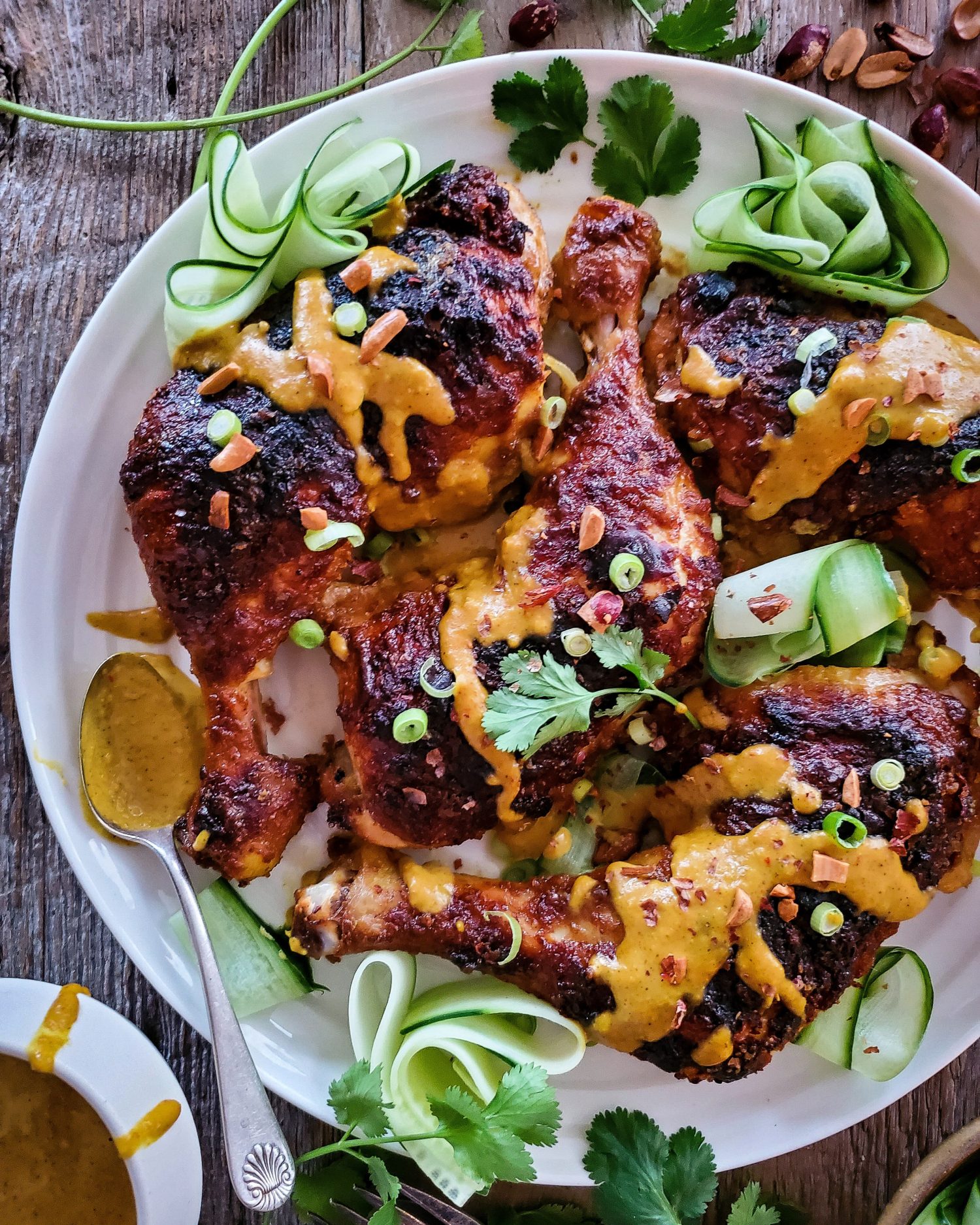 Peanut Satay Roast Chicken Legs The Lemon Apron