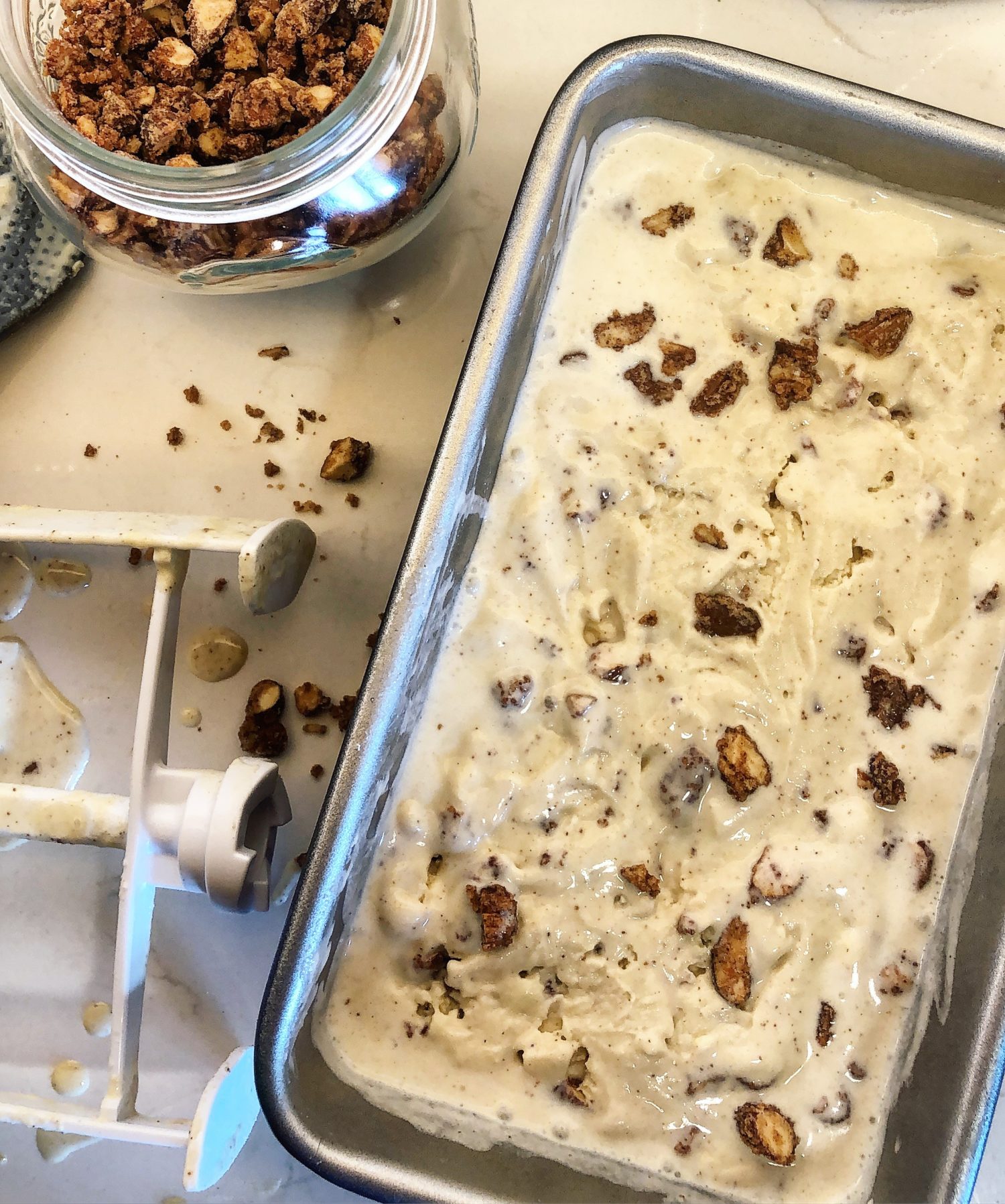 Horchata Candied Almond Ice Cream