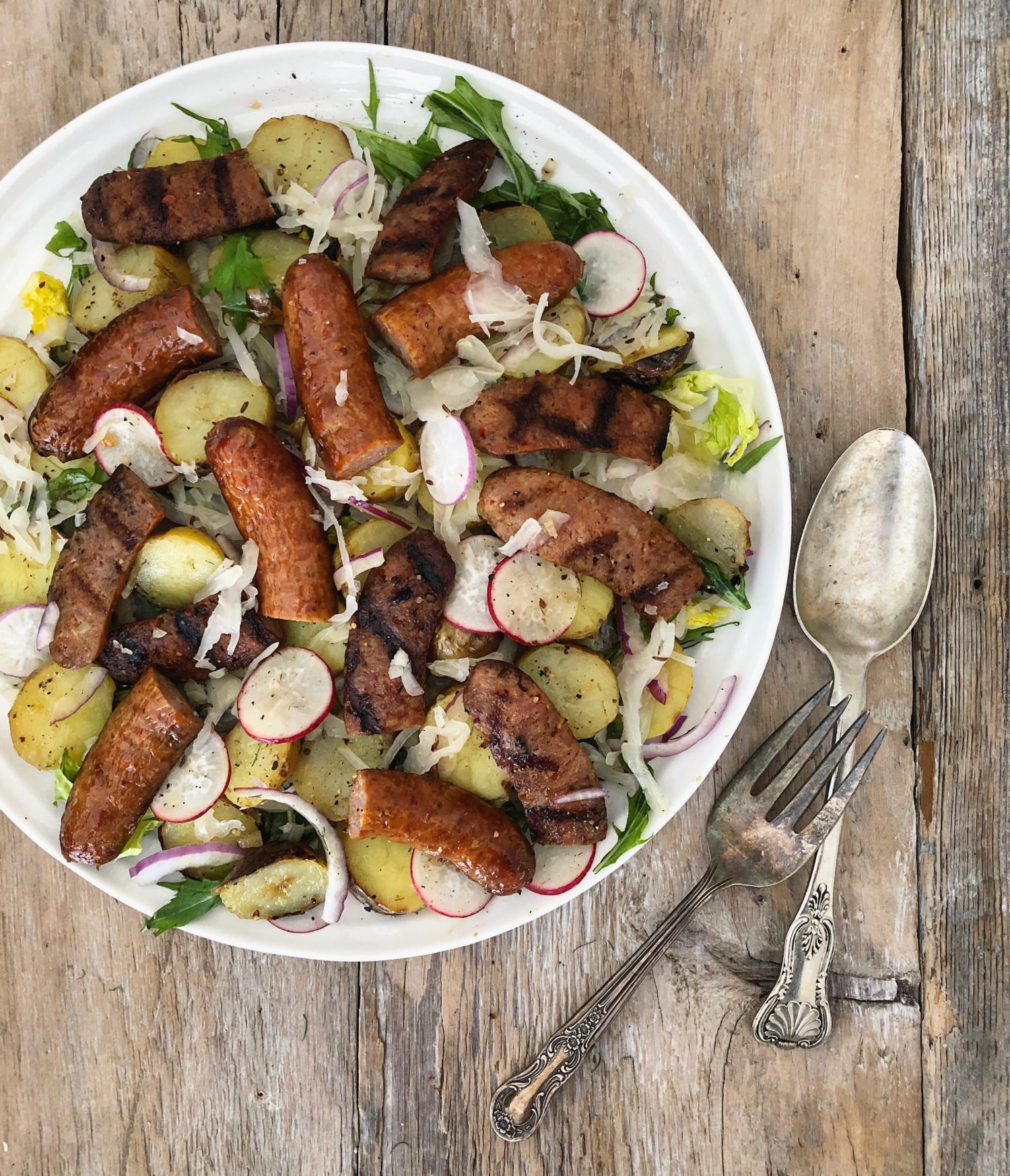 Grilled Sausage and Potato Salad with Sauerkraut 7 The Lemon Apron