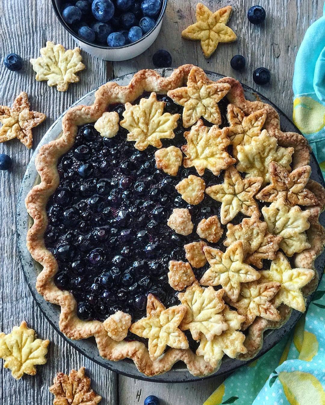 Fresh Blueberry Pie with a Lavender Crust